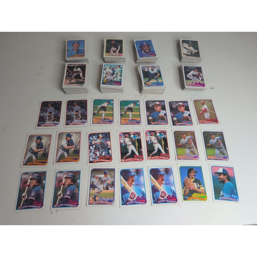 Mixed Lot Of 449 Baseball Cards 1989 O-Pee-Chee Carlton Fisk Ozzie Smith More